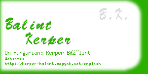 balint kerper business card